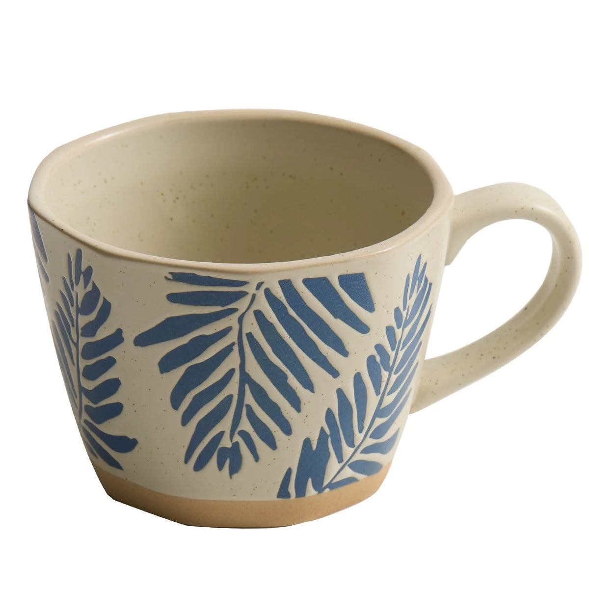 Botanical Stoneware Mug – Hand-Painted Design