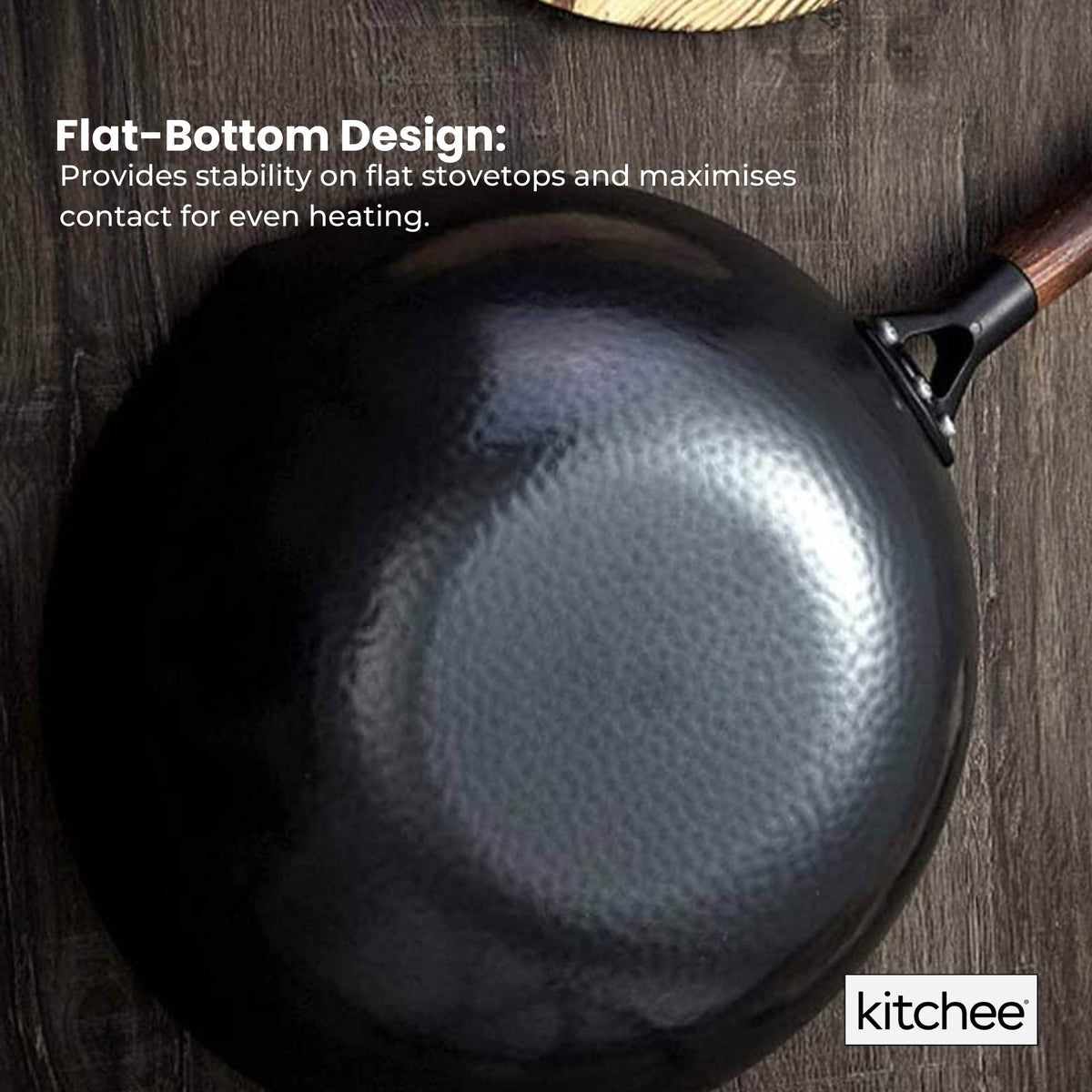 Carbon Steel Wok – 32cm, with Lid & Spatula