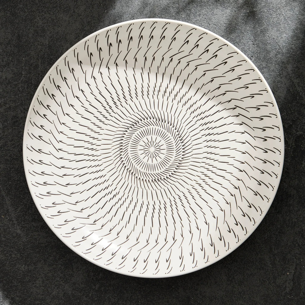 Japanese-Style Ceramic Dinner Plate