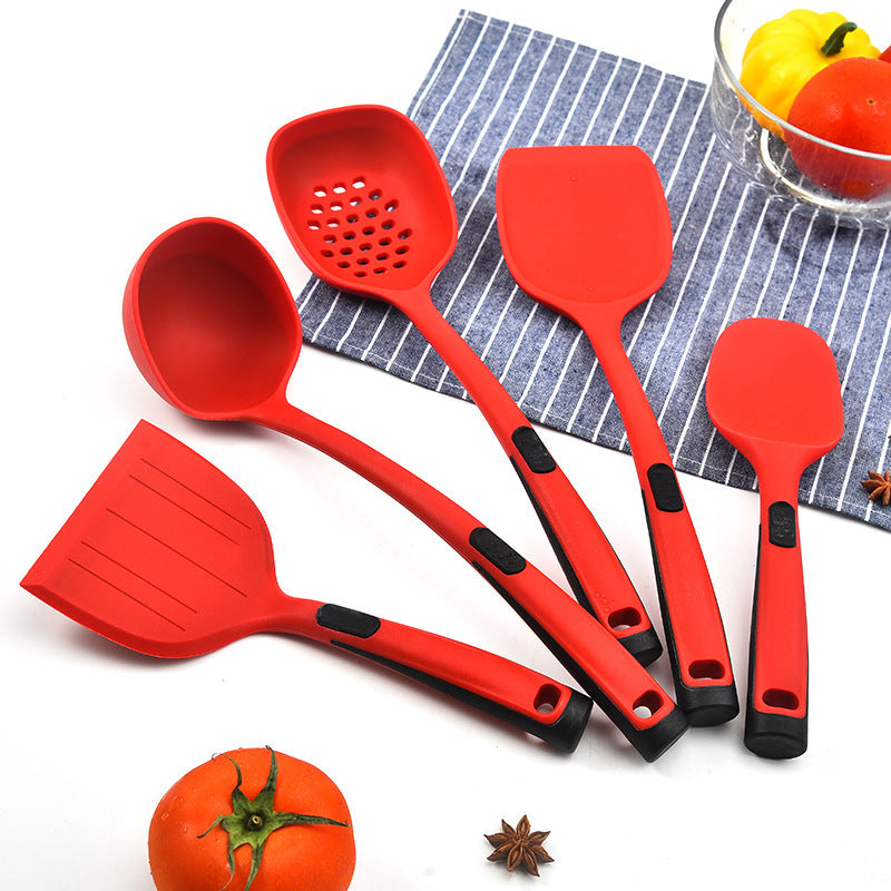 Red Kitchen Utensil Set spatulas for SueChef kitchenware