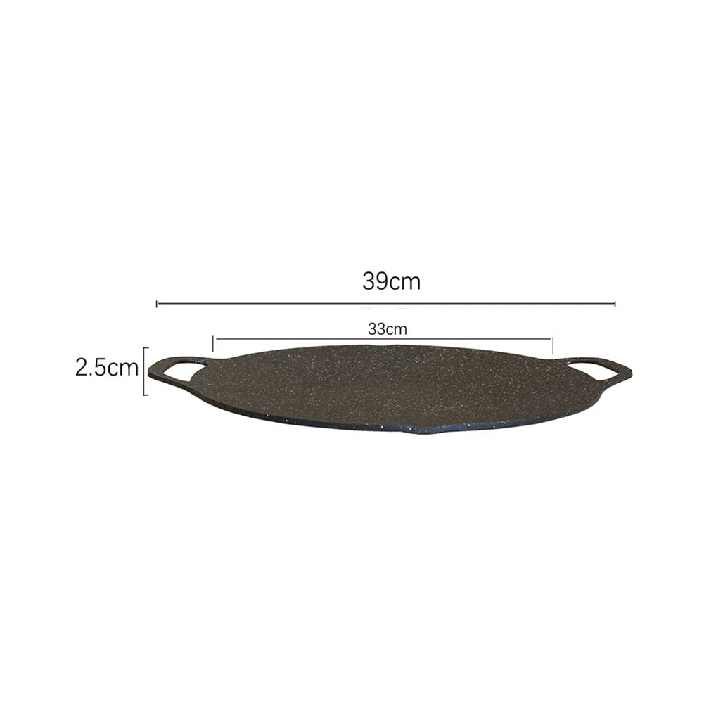 Non-Stick Camping BBQ Grill Pan Black
