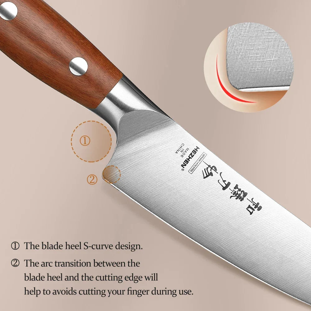 OBA Steel Utility Knife – 5.3 Inch, Brown knives for SueChef kitchenware