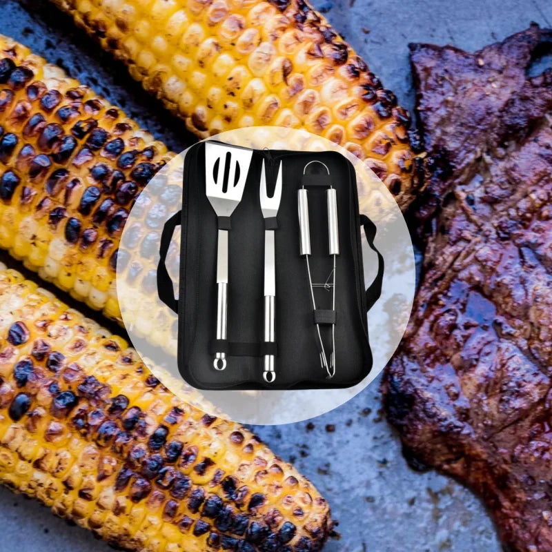 Stainless Steel BBQ Tool Set bbq tools for SueChef kitchenware