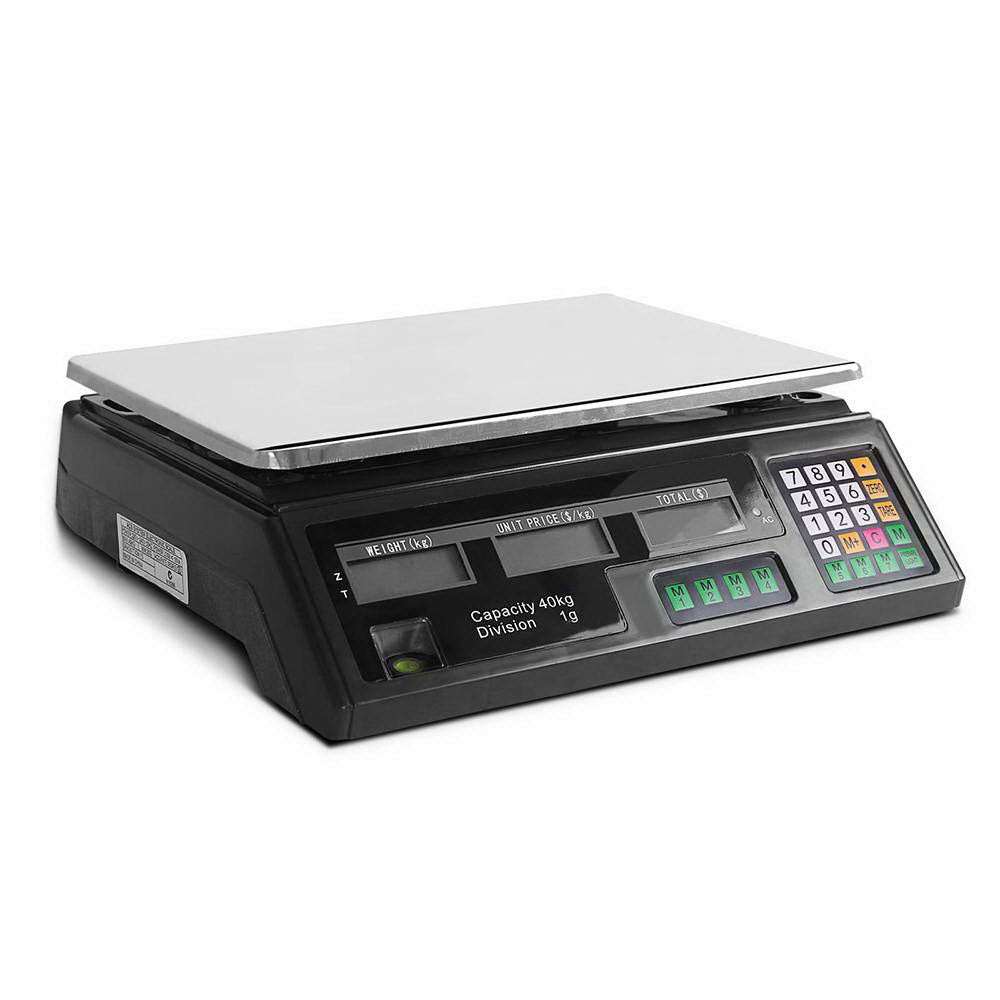 Digital Kitchen Scale – 40kg, Black LCD