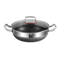 28cm Non-Stick Honeycomb Frying Pan with Glass Lid