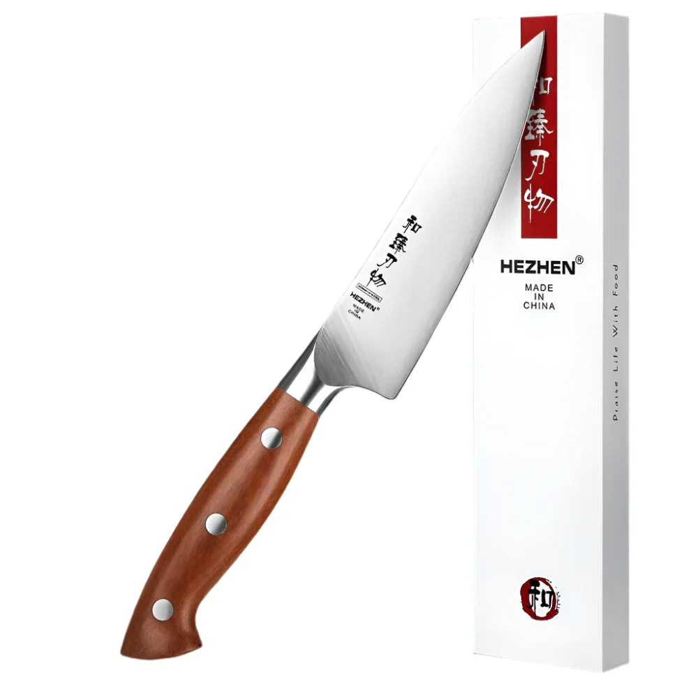 OBA Steel Utility Knife - 5.3 Inch, Brown product image | SueChef