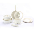 Non-Stick Die-Cast Aluminum Cookware Set Induction-Compatible White-0