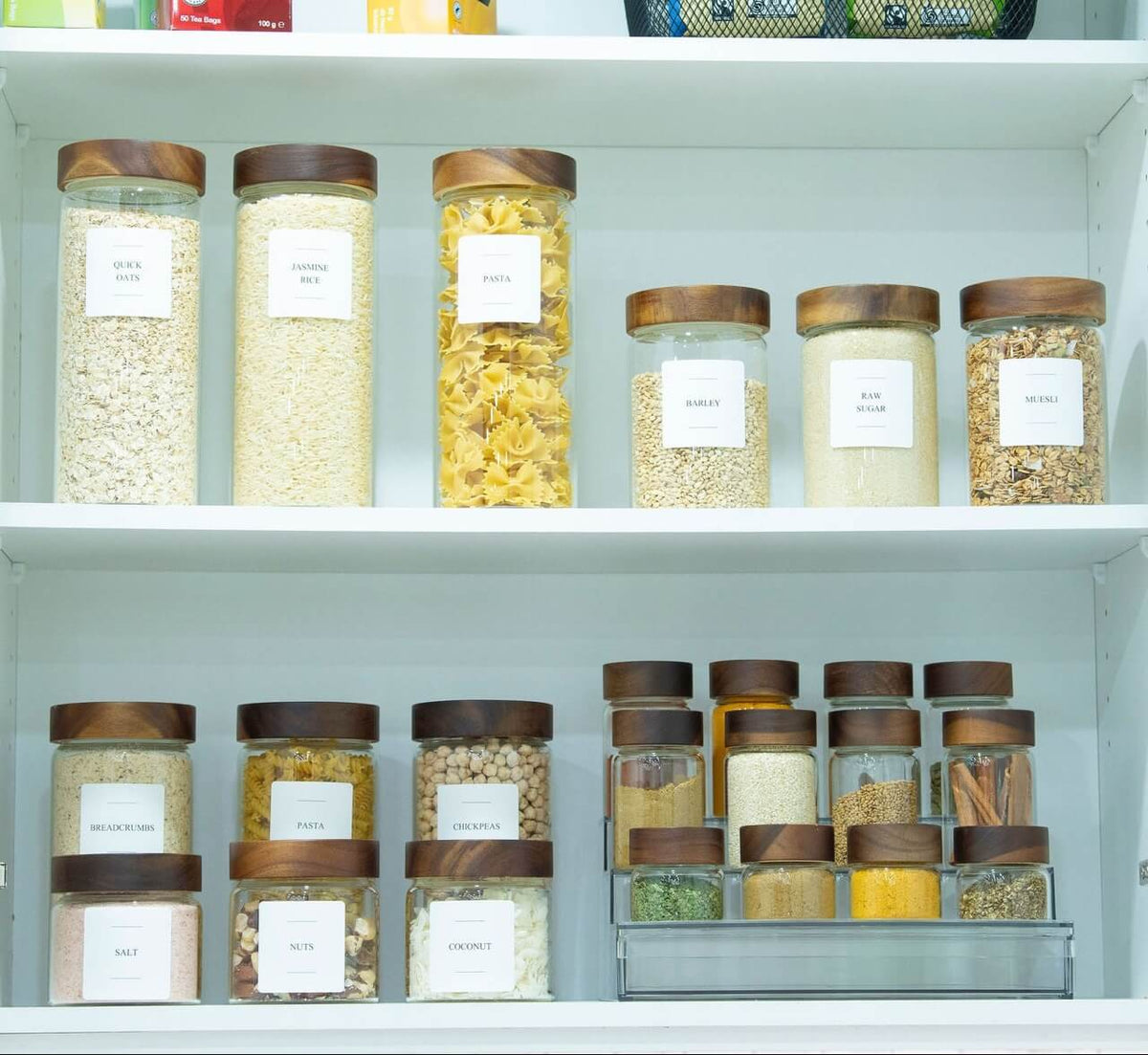 Acacia Signature Pantry Set pantry storage for SueChef kitchenware