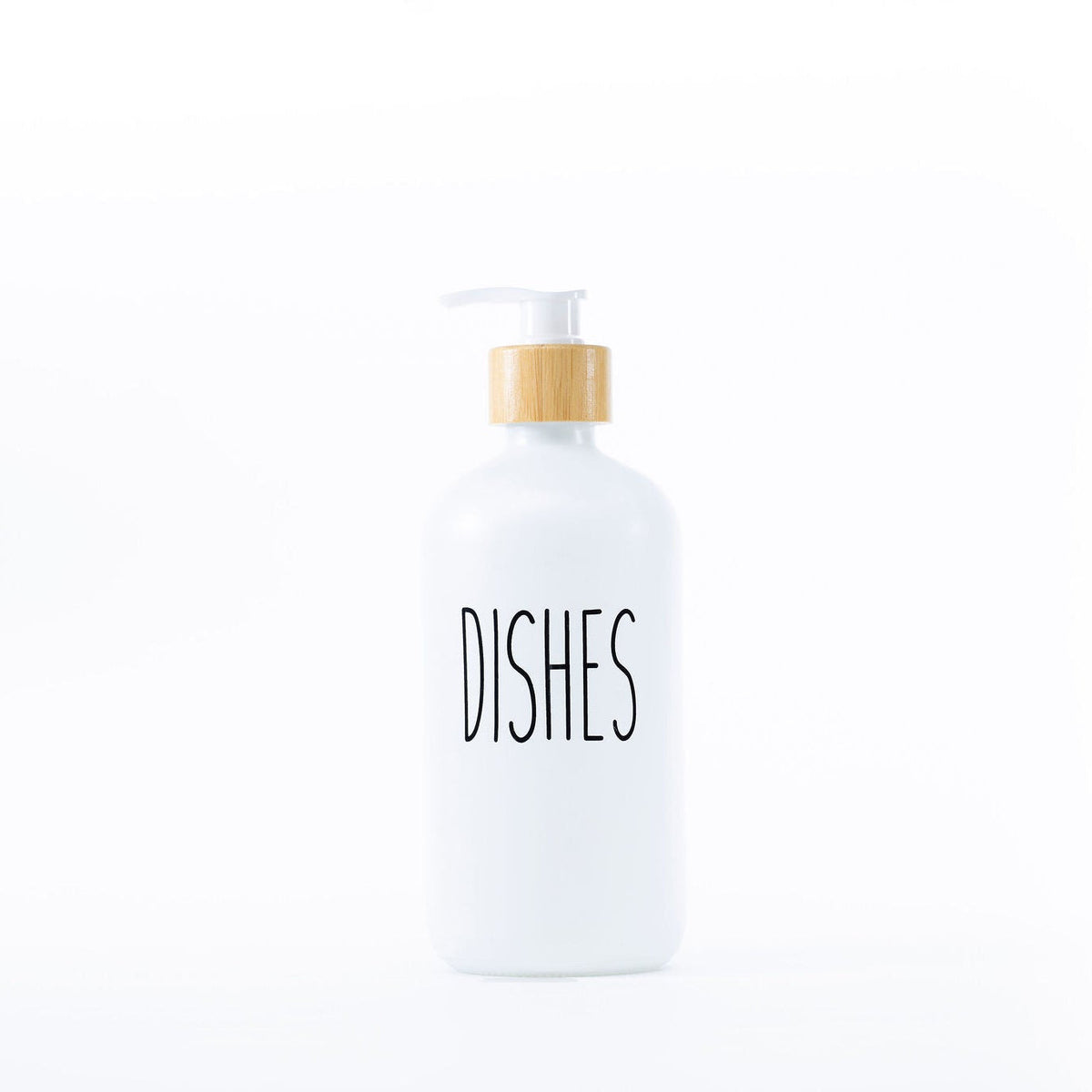 Glass Pump Bottles and Bamboo Tray Set – 2 x 500ml
