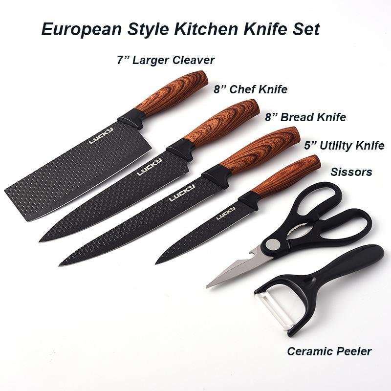 Everich Stainless Steel Knife Set – 6 Piece knife sets for SueChef kitchenware