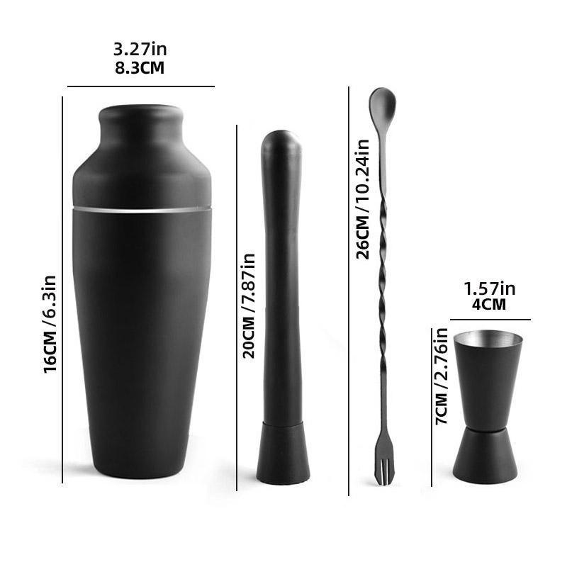 Stainless Steel Cocktail Shaker Set – 8 Piece, 700ml