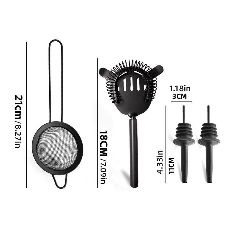 Stainless Steel Cocktail Shaker Set – 8 Piece, 700ml