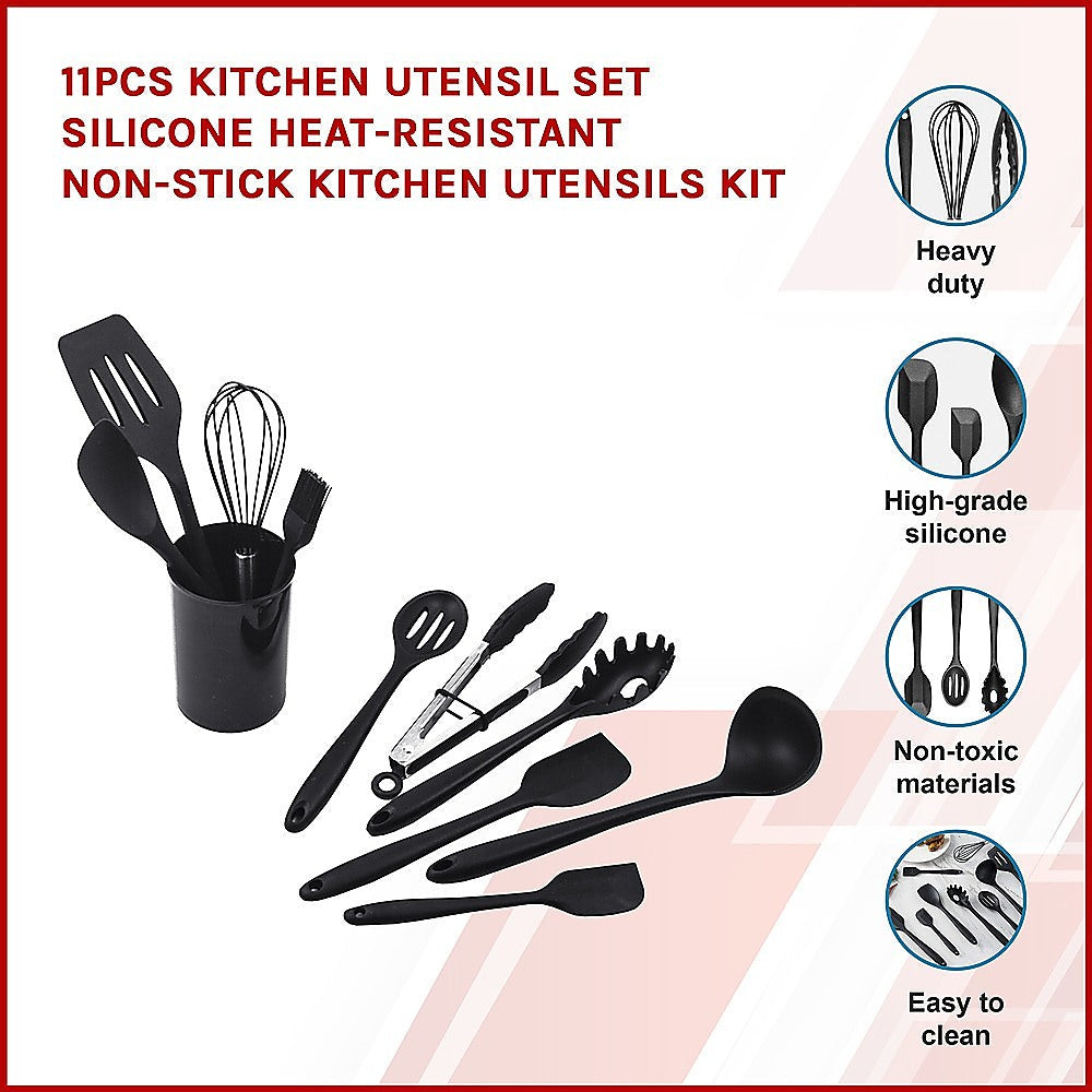 Silicone Kitchen Utensil Set – 11 Piece kitchen utensil sets for SueChef kitchenware