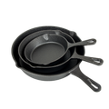 NNEDSZ Pre Seasoned Cast Iron Skillet Fry Pan Set 3 Pcs Frying Pan Set-0