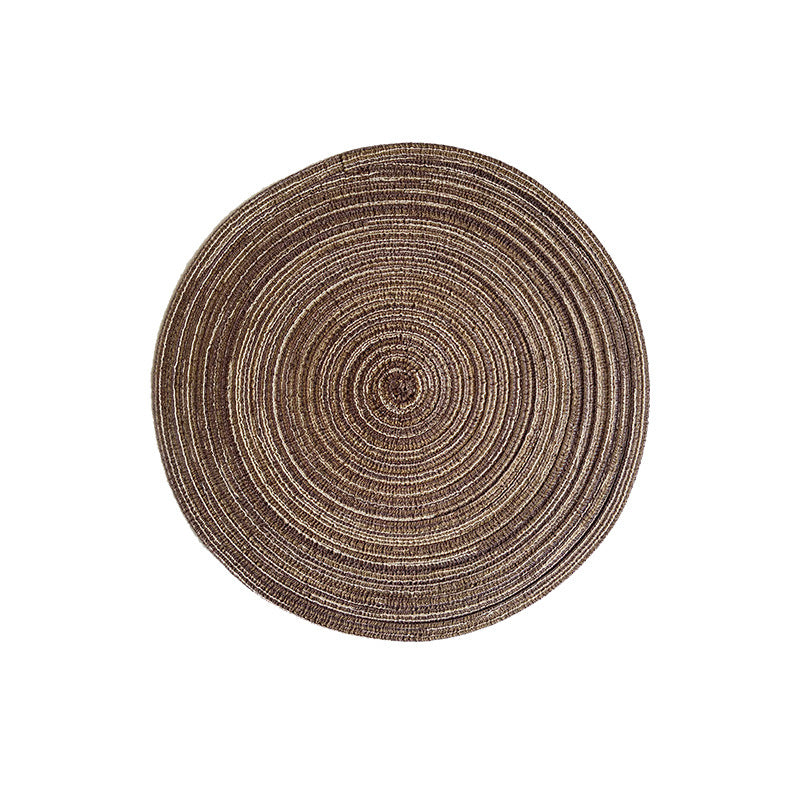 Woven Round Placemats – 10 Piece, Coffee