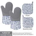 Silicone Oven Mitt & Pot Holder Set – 4 Piece oven mitts & pot holders for SueChef kitchenware