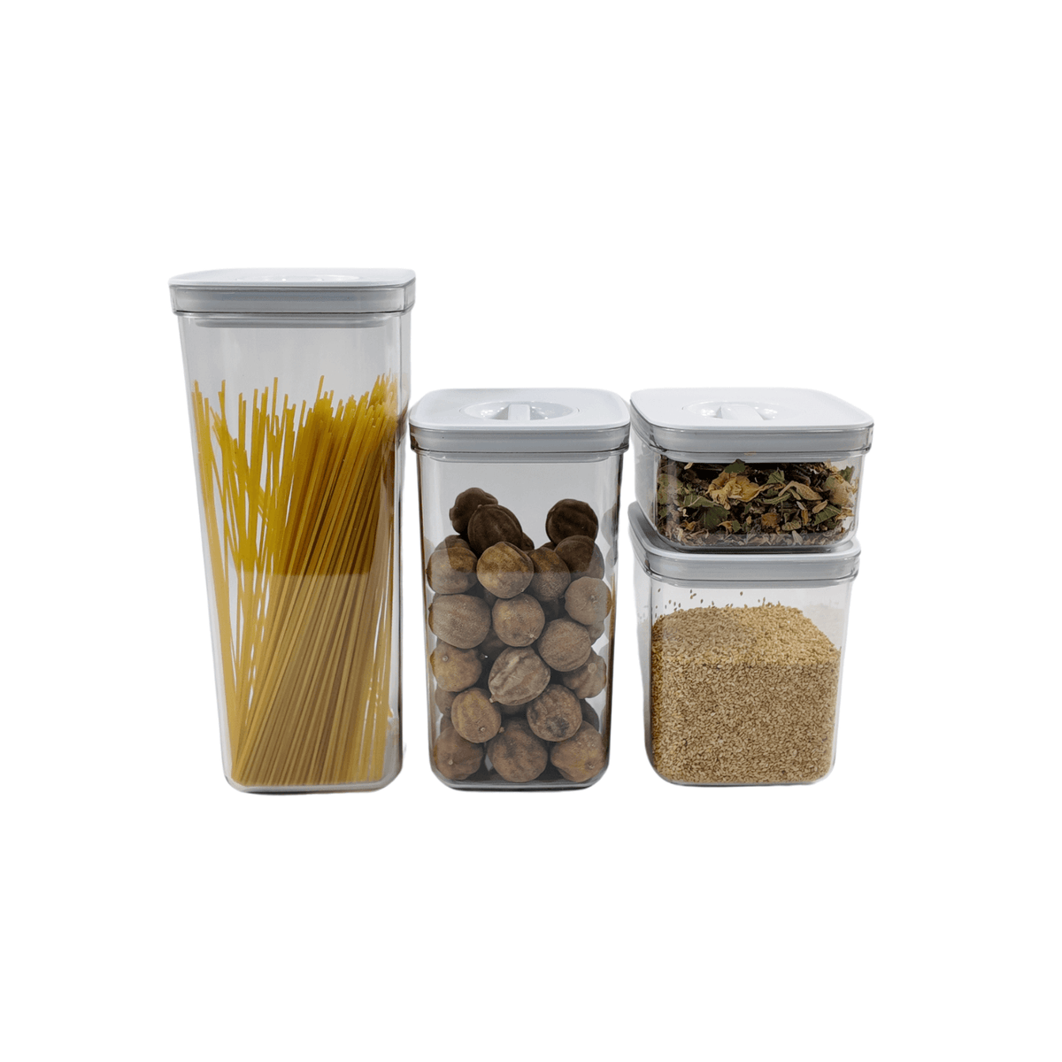White Twist Canister Set – 16 Pack pantry storage for SueChef kitchenware