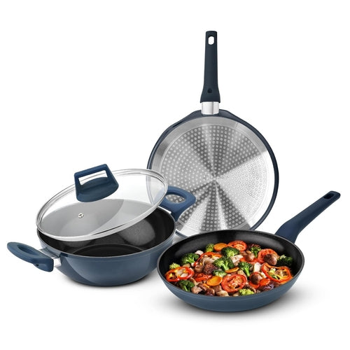 4 Pcs Ceramic Coated Cookware Set Induction