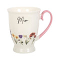 Mum Wildflower Pedestal Mug drinkware for SueChef kitchenware