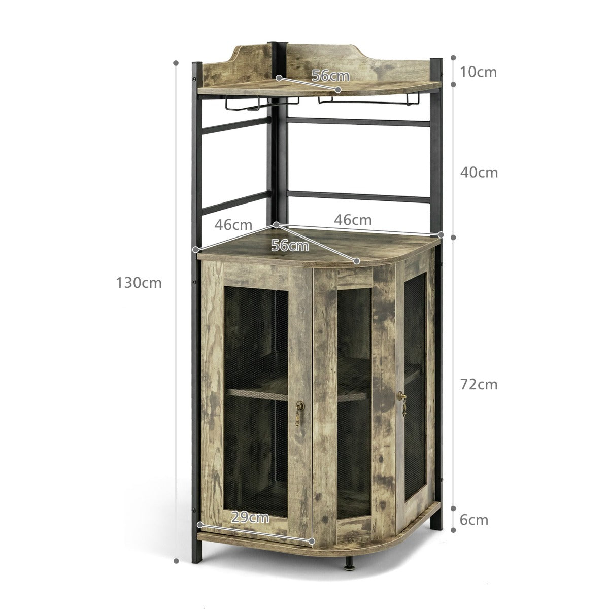 Corner Bar Cabinet – Brown