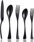20 Piece Black Cutlery Set