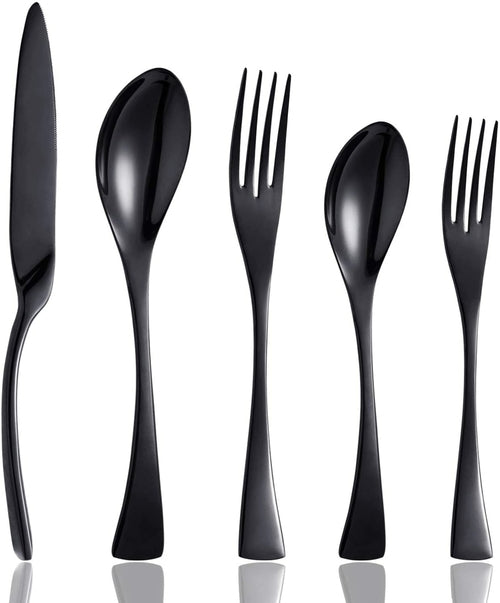 20 Piece Black Cutlery Set